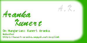 aranka kunert business card